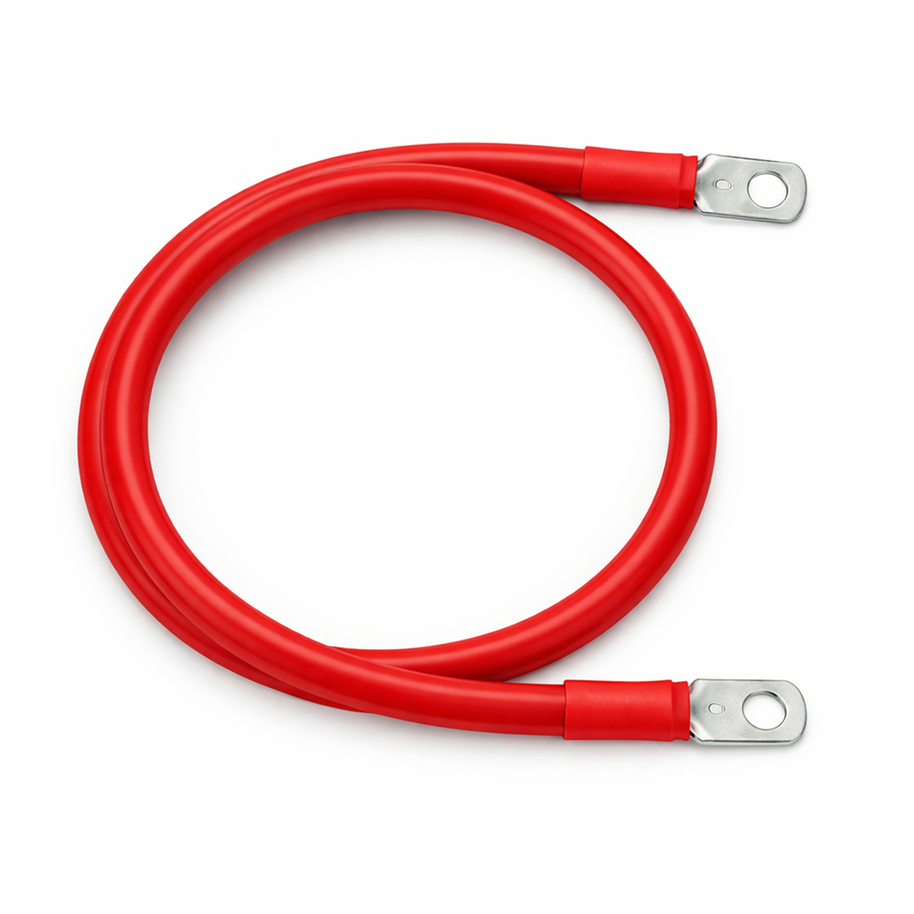 0 Gauge Tinned Battery Power Lead - Red - 1220mm