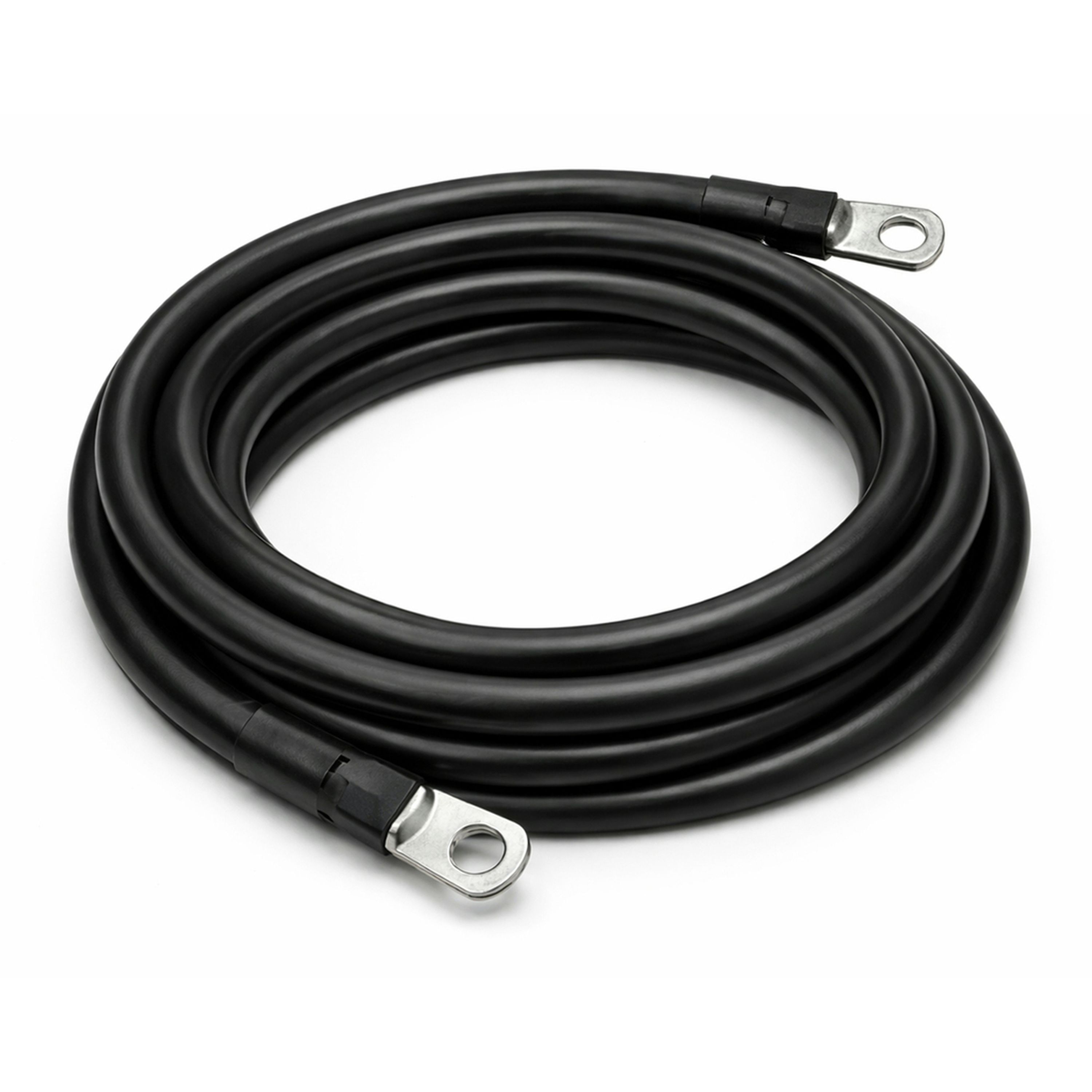 4 Gauge Tinned Battery Power Lead - Black - 2330mm