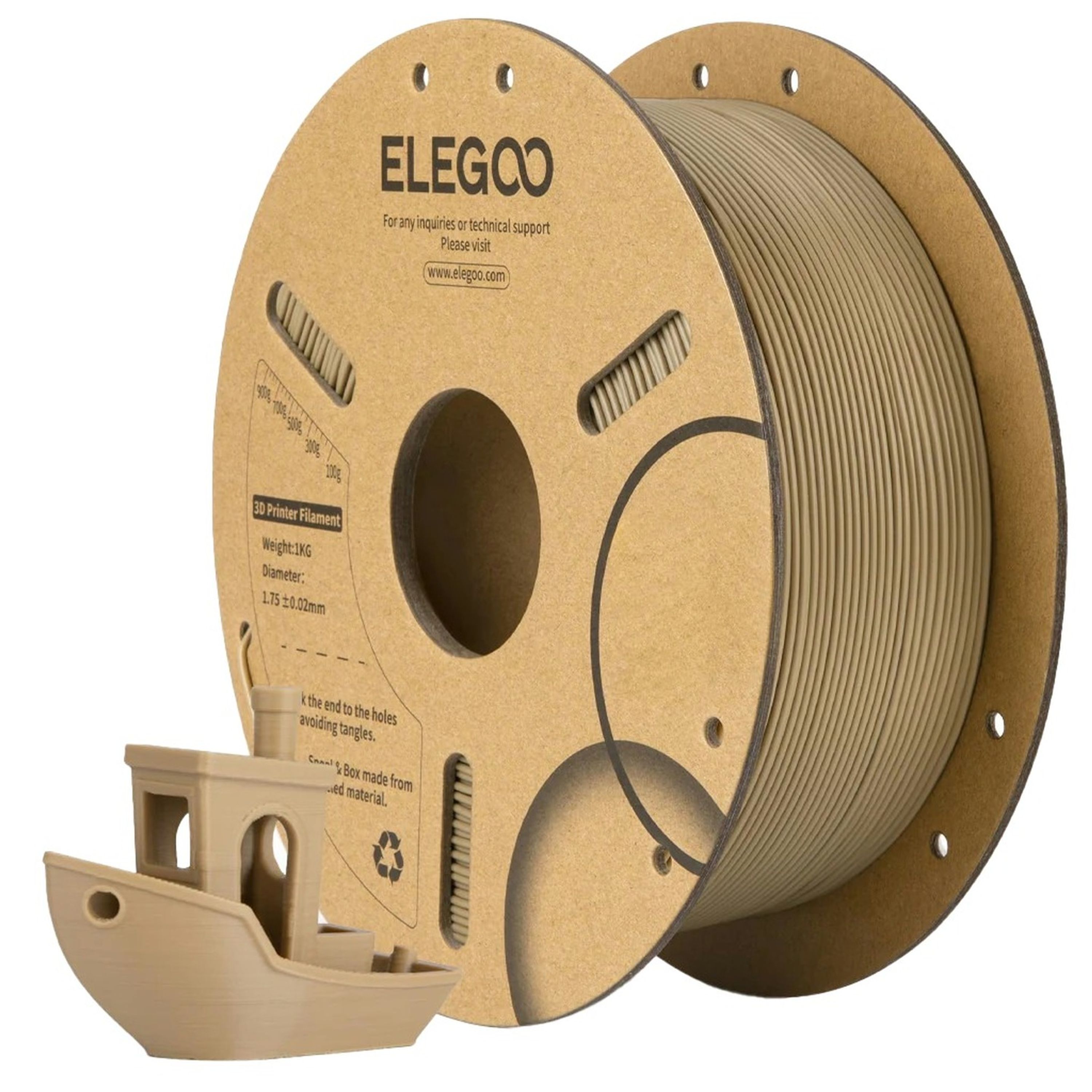Elegoo PLA filament Wood color 1.75mm 1kg