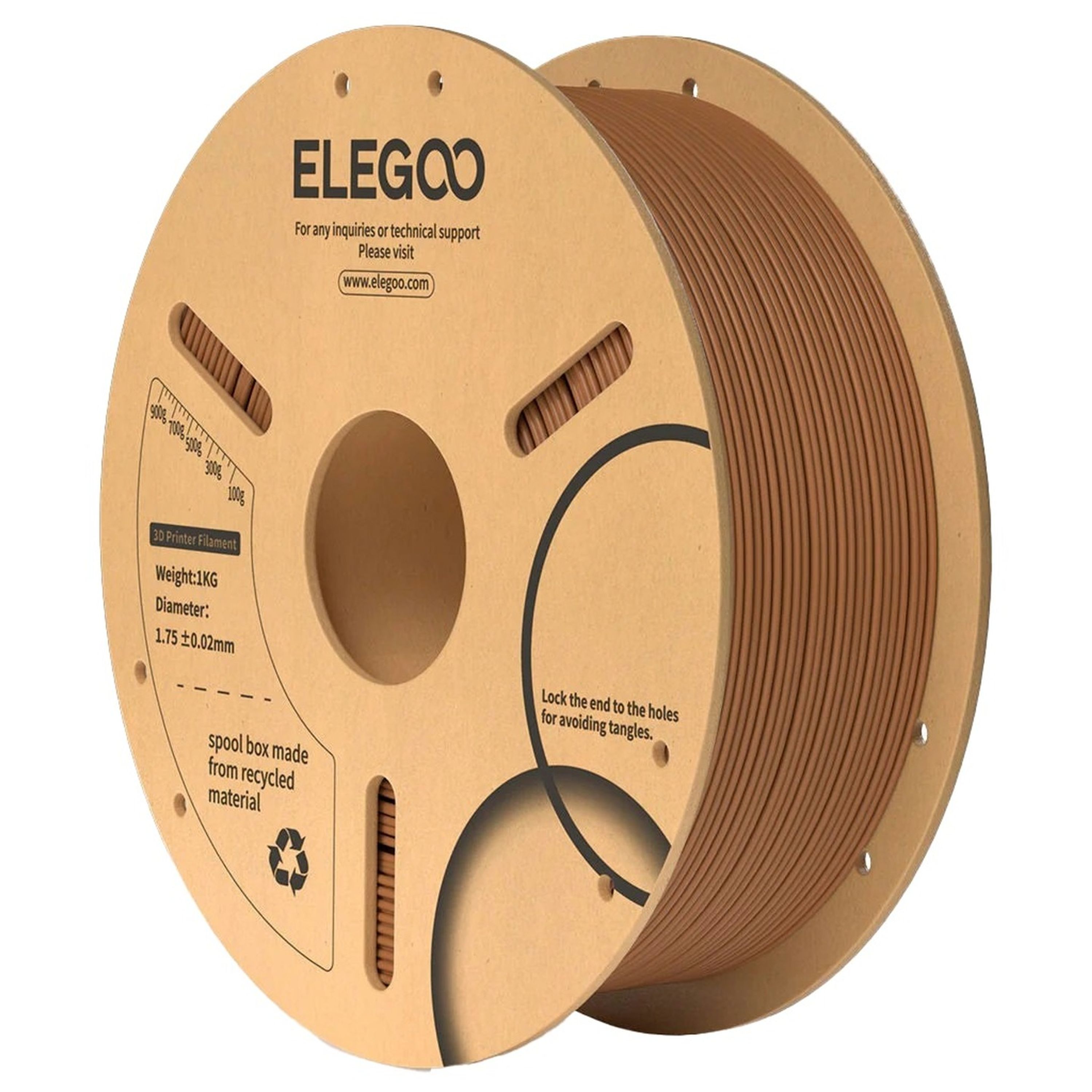 Elegoo PLA filament Brown 1.75mm 1kg