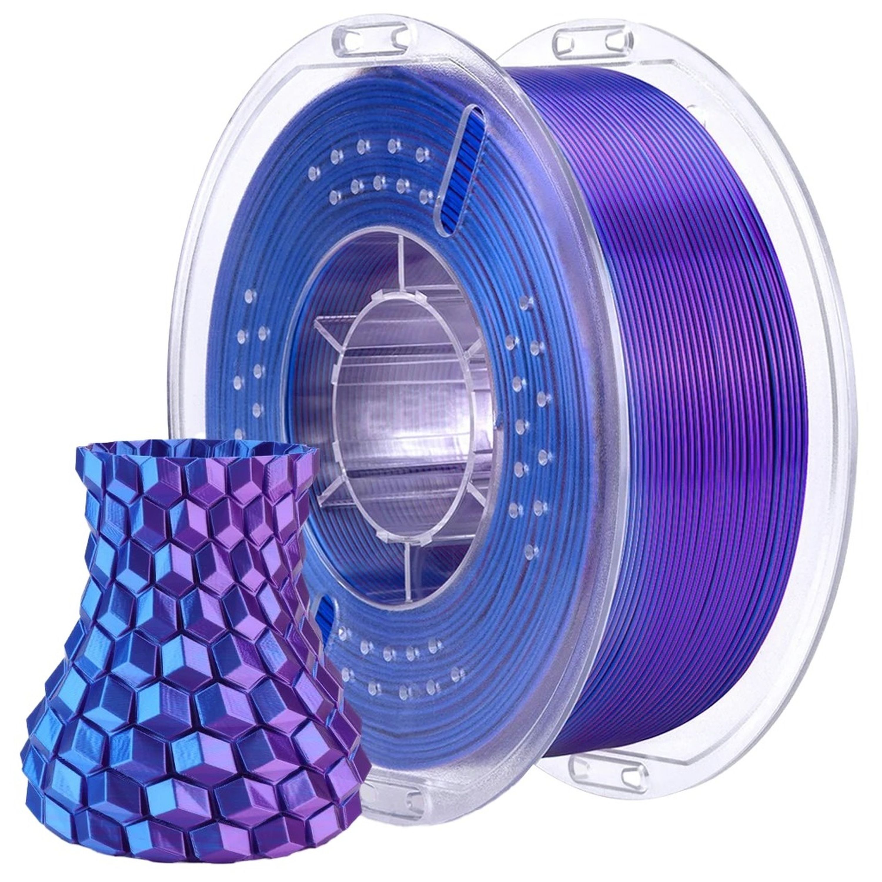 Elegoo Silk PLA filament Silk Blue Purple 1.75mm 1kg