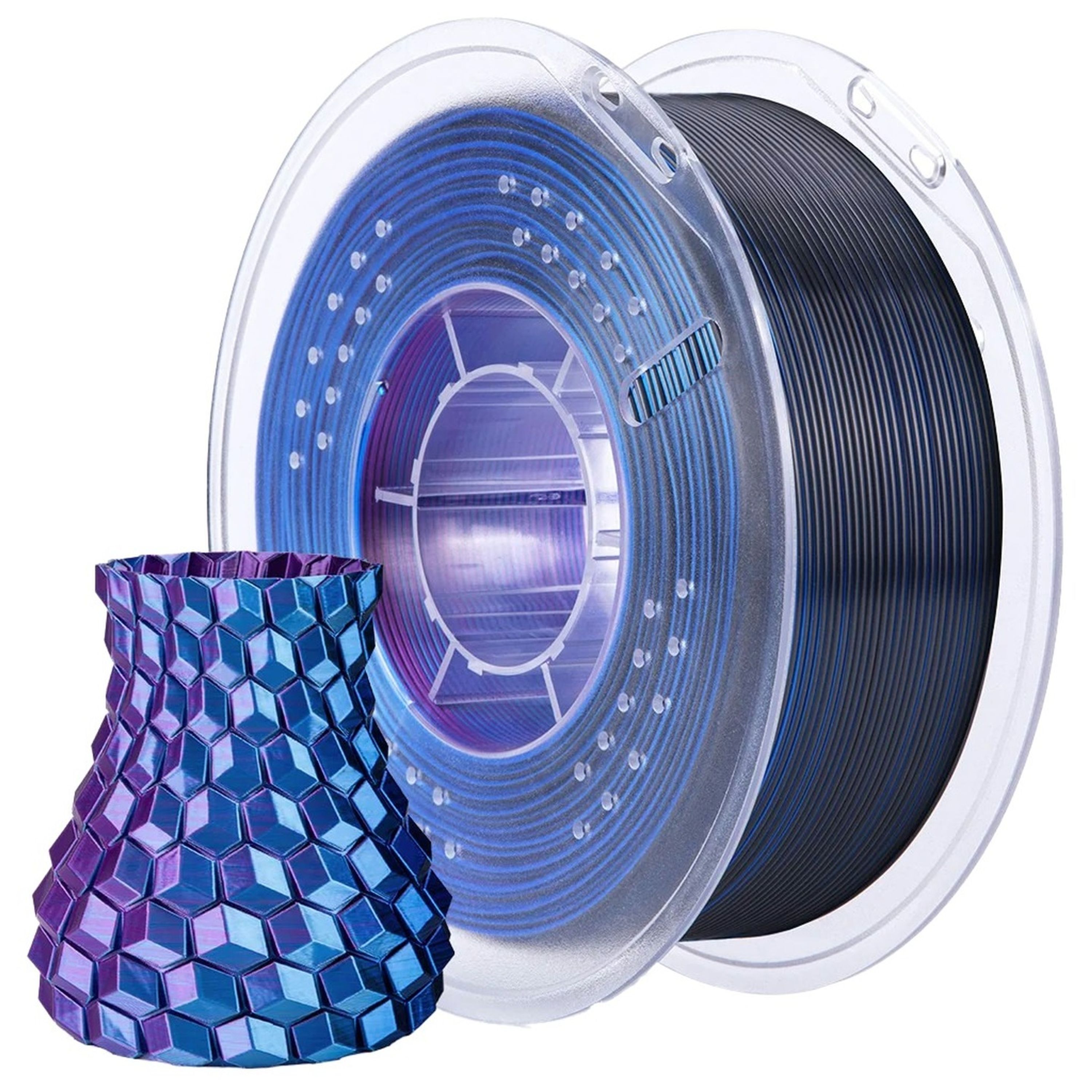 Elegoo Silk PLA filament Silk Blue Purple Black 1.75mm 1kg