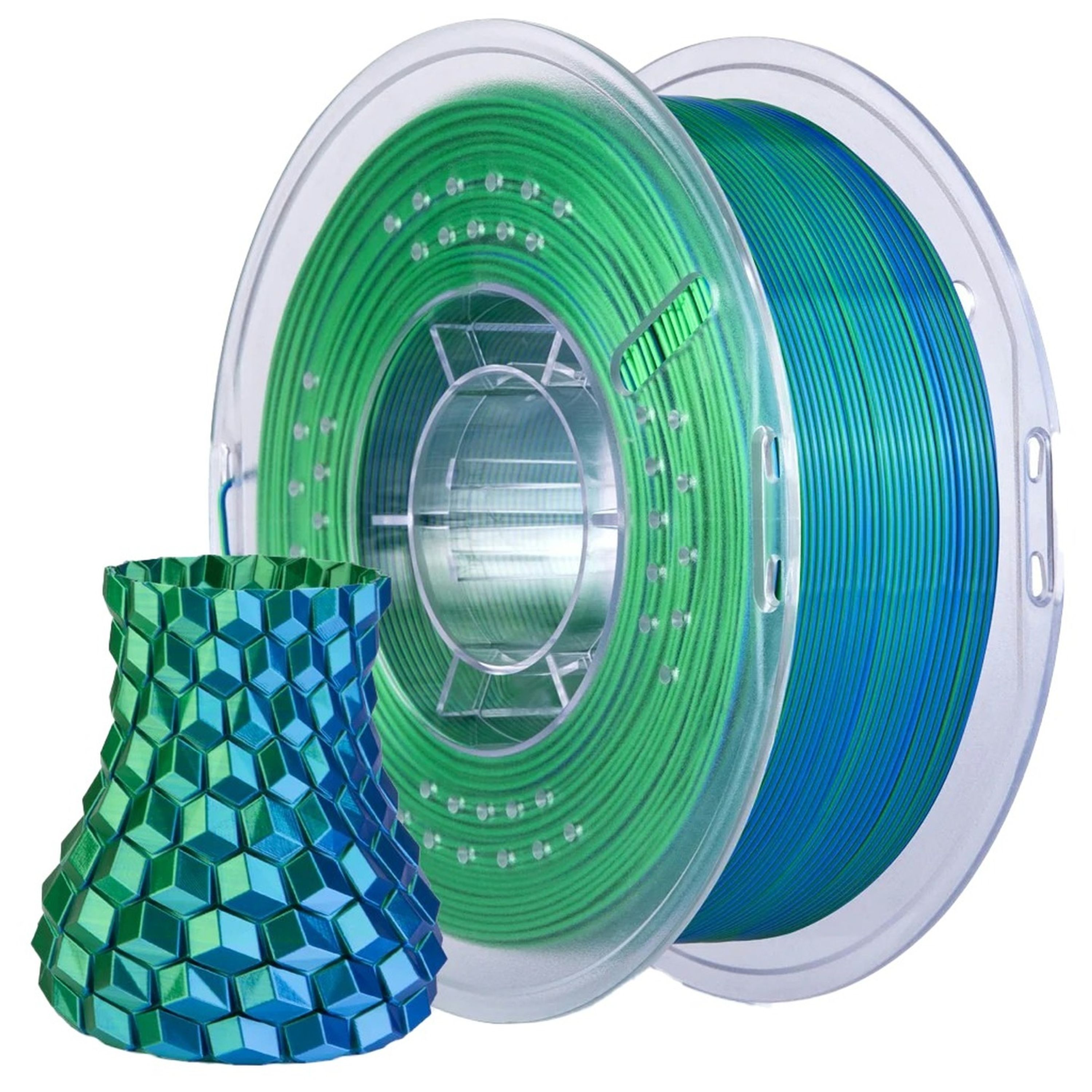Elegoo Silk PLA filament Silk Blue Green 1.75mm 1kg