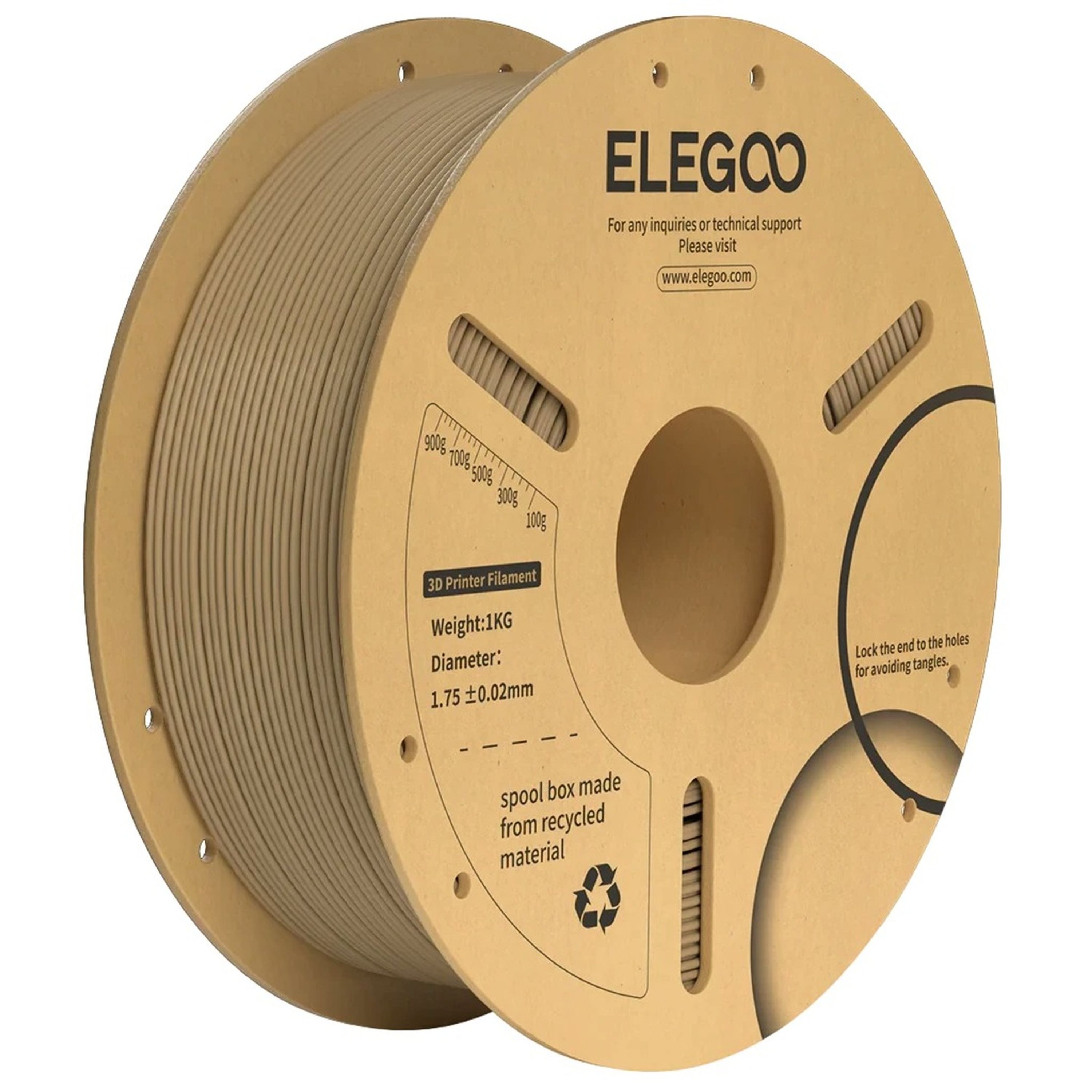 Elegoo PLA filament Wood color 1.75mm 1kg Roll