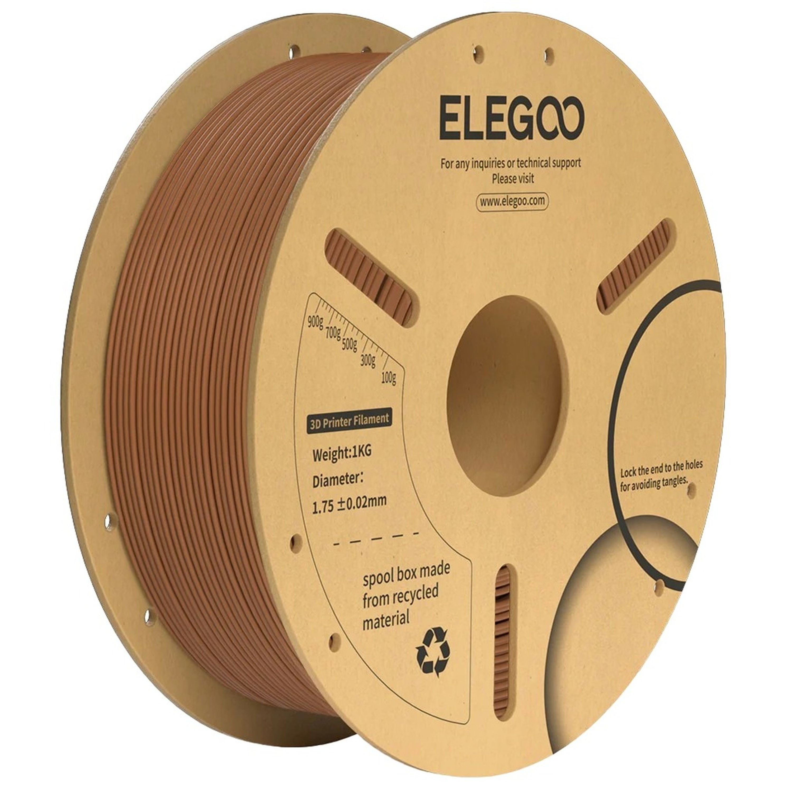 Elegoo PLA PLUS filament Brown 1.75mm 1kg