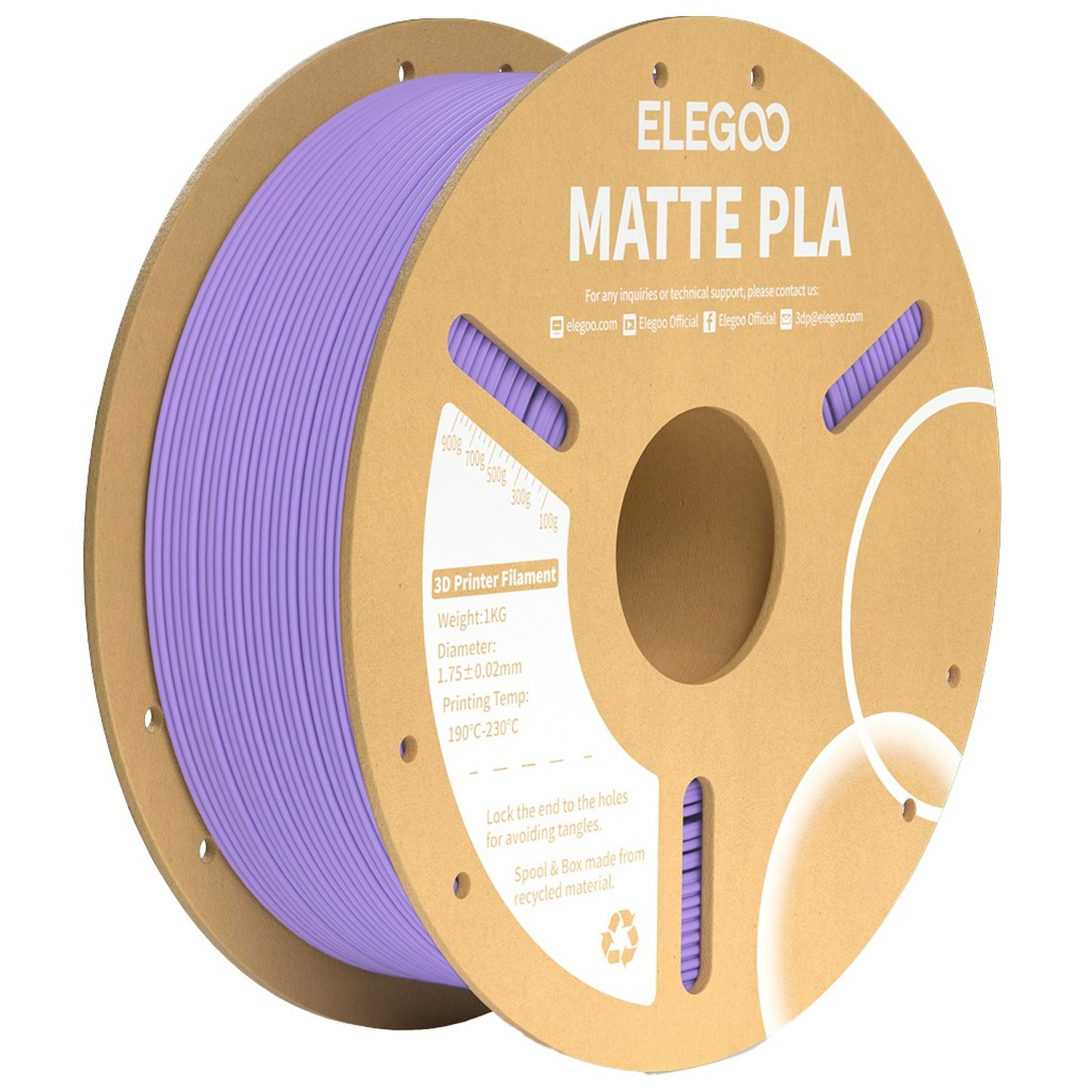 Elegoo PLA Matte filament Lavender Purple 1.75mm 1kg
