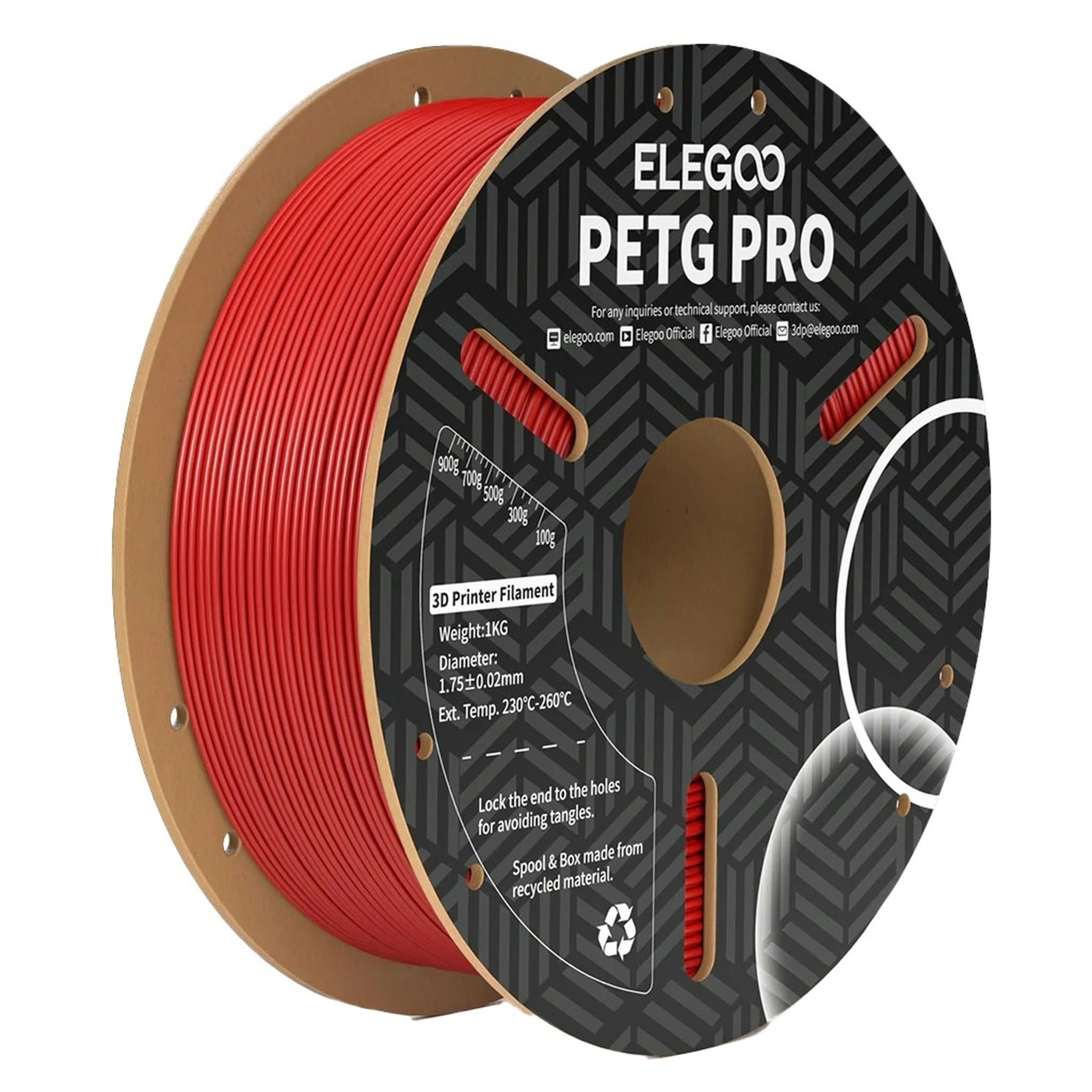 Elegoo PETG Pro filament Red 1.75mm 1kg