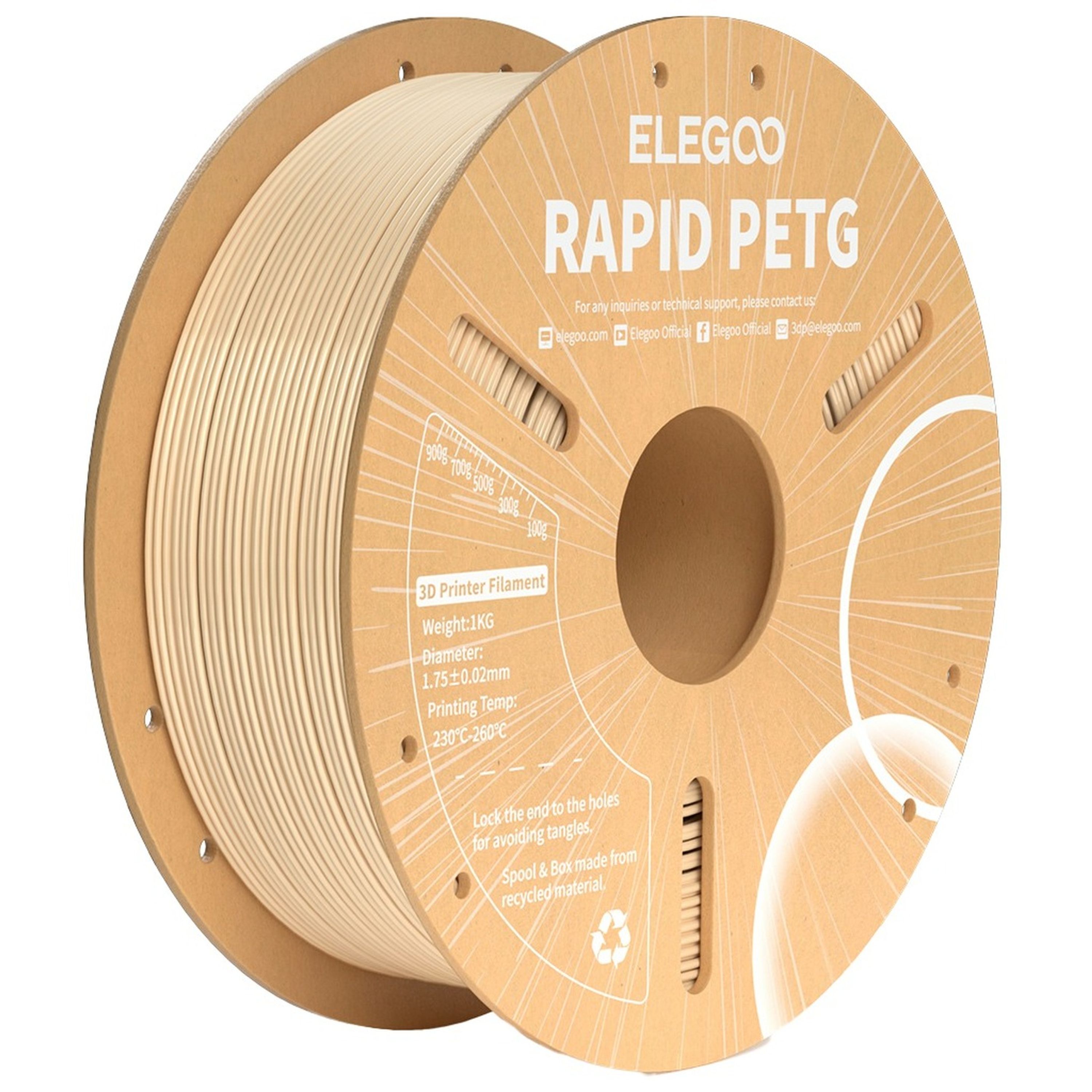 Elegoo Rapid PETG filament Beige 1.75mm 1kg