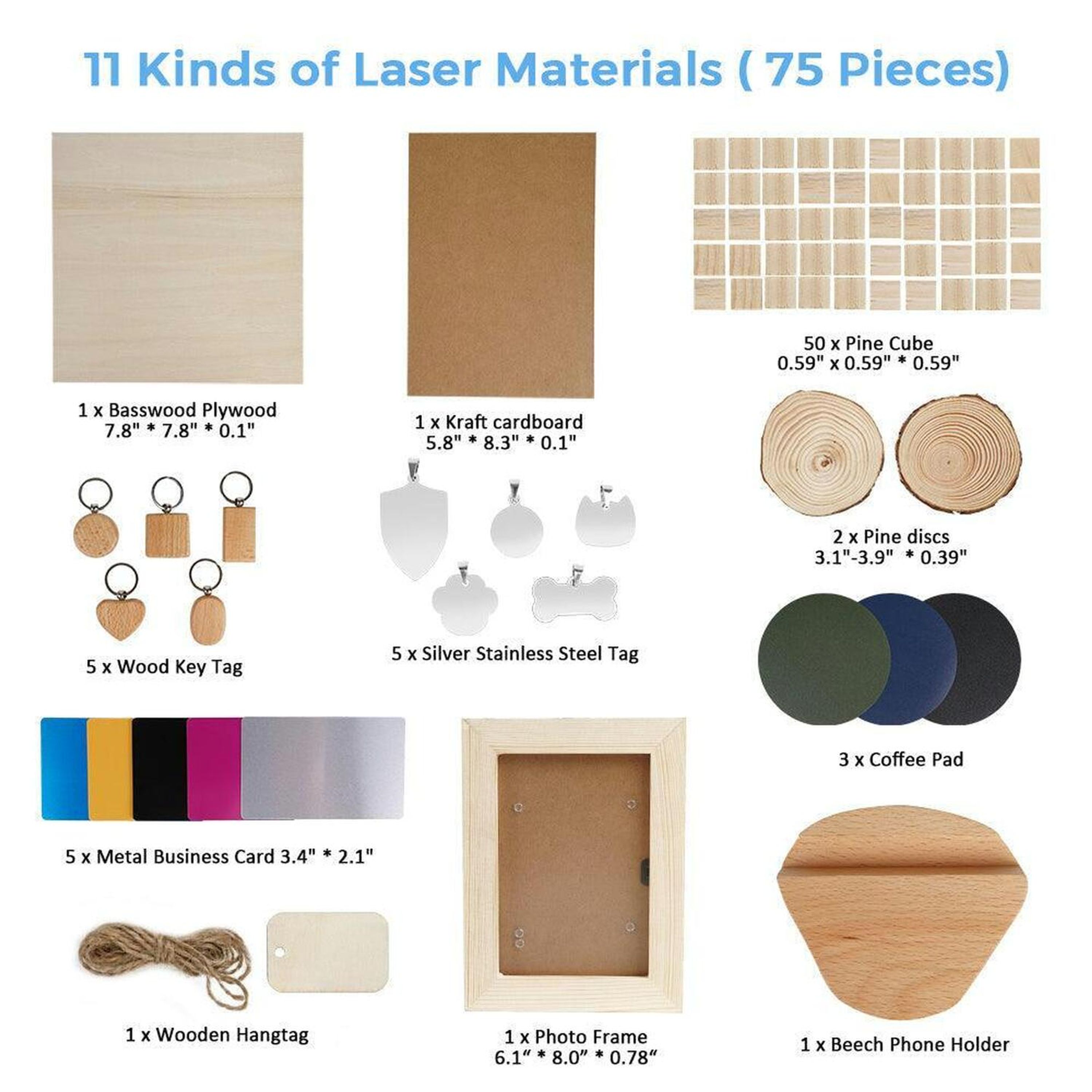 Mega 75 pc Engraver Material Starter Pack