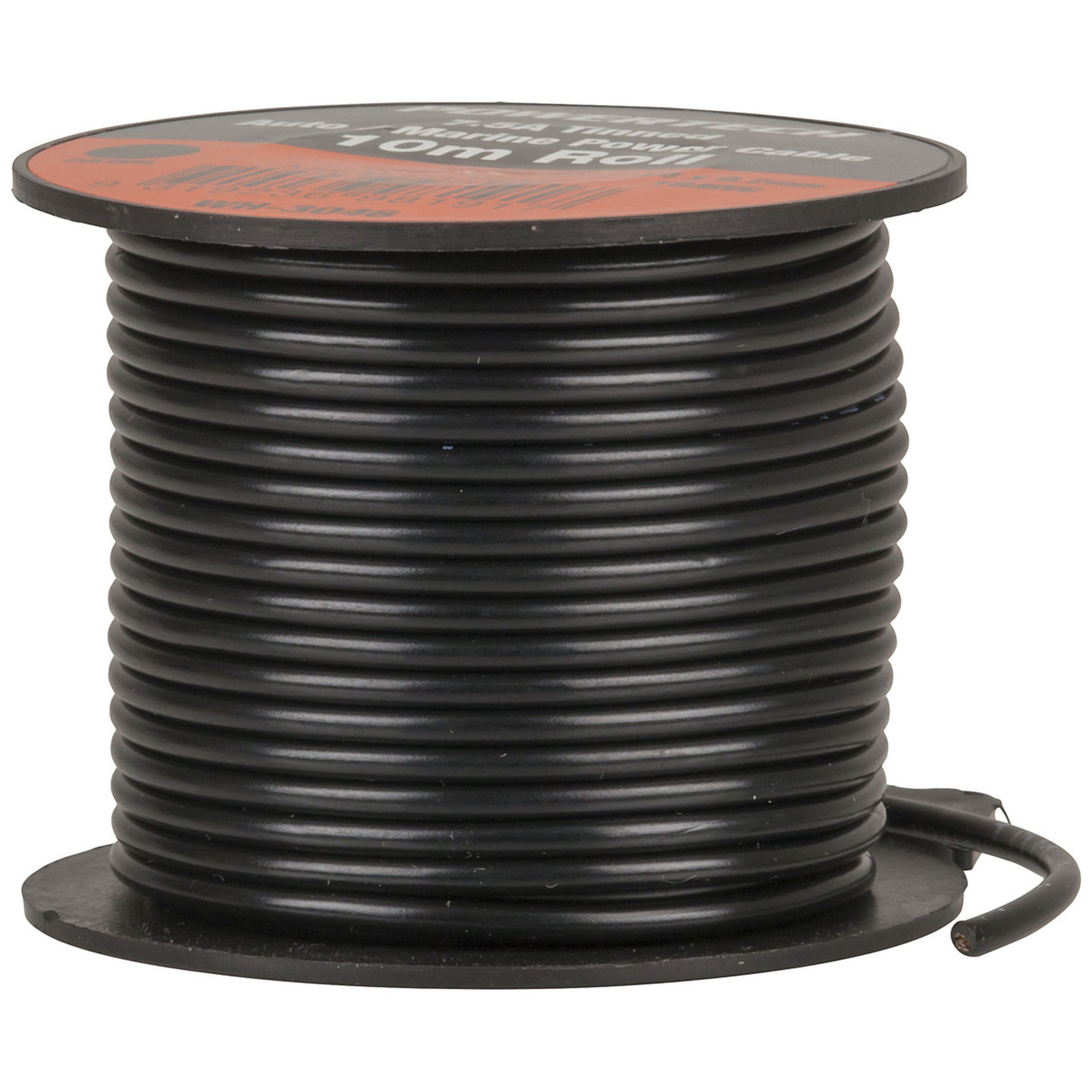 7.5A General Duty Tinned Hook Up Wire - 10m roll - Black