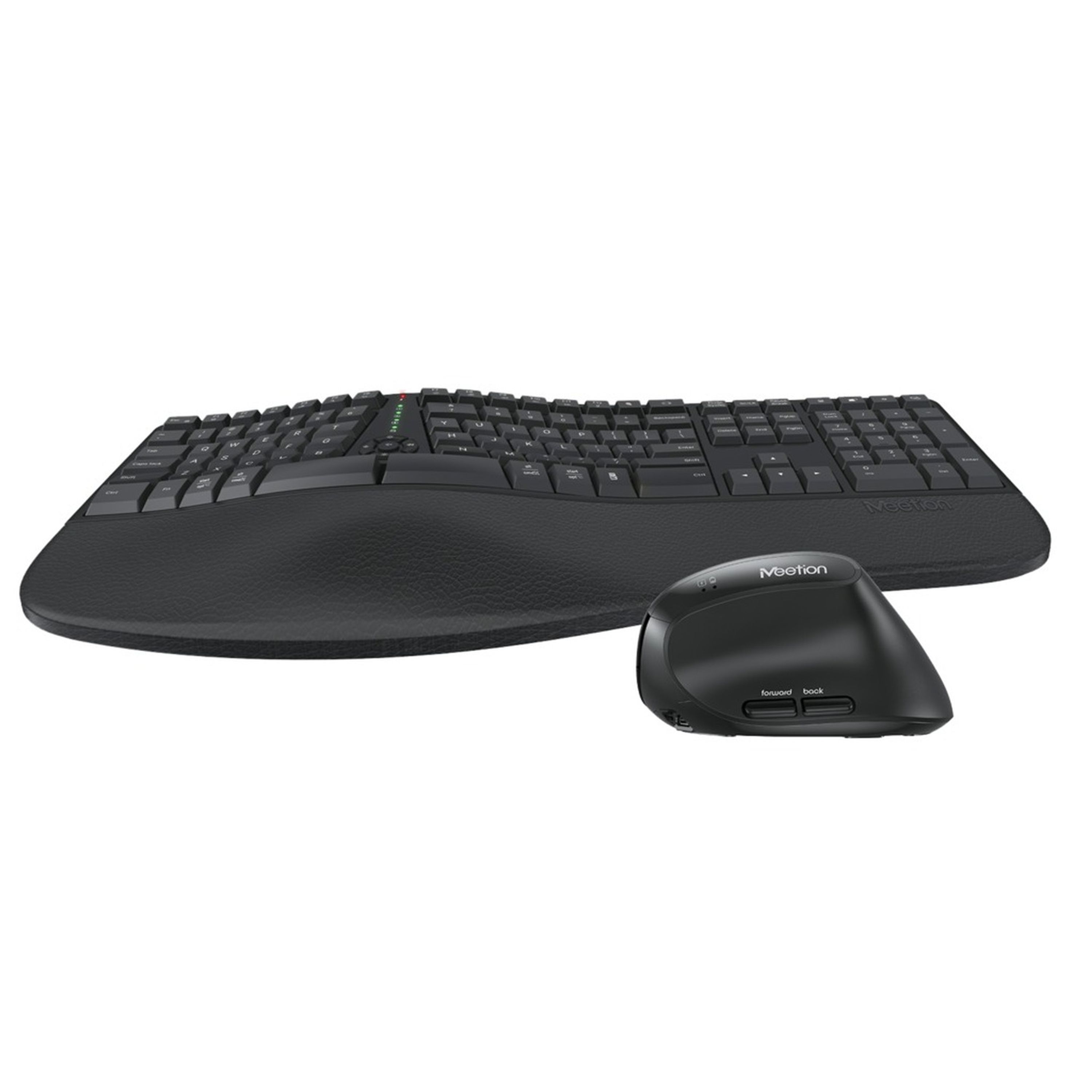 Meetion Ergonomic Wireless Wave Keyboard and Vertical Mouse Combo 